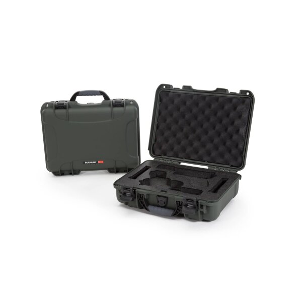 NANUK® Pistolen-Koffer 910 in verschiedenen Farben mit Schaumstoff-Einsatz für 2 Glock® Pistolen