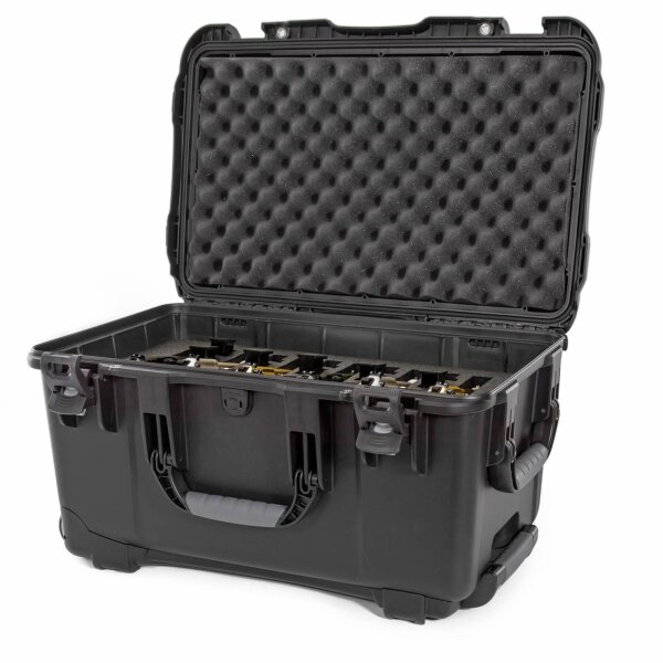 NANUK® Pistolen-Koffer 938 Schwarz mit Schaumstoff-Einsatz für 6 Pistolen