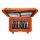 NANUK® Pistolen-Koffer 938 Orange mit Schaumstoff-Einsatz und Deckel-Organizer für 6 Pistolen