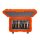 NANUK® Pistolen-Koffer 938 Orange mit Schaumstoff-Einsatz für 6 Pistolen